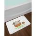 East Urban Home Pumpkin Spice Plush Bath Mat, Autumn Cupcake, 30.2"x20", Multicolor Polyester in Blue/Brown | 30.2 H x 20 W x 0.78 D in | Wayfair