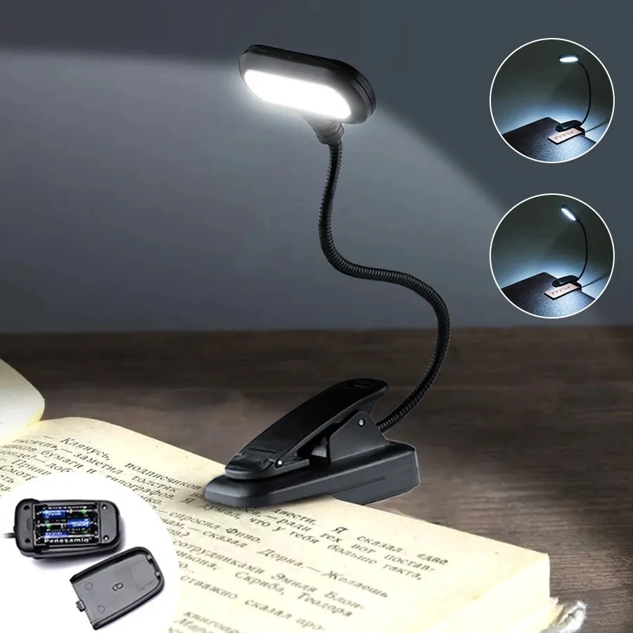 Mini-LED-Buchlichter, Augenschutz, Leselampen, aufsteckbare Schreibtisch-Tischlampe, batteriebetrieben, verstellbar, flexibel, für Schlafzimmer, Arbeitszimmer