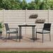 Dcenta Patio Chairs with Cushions 2 pcs Black 21.3 x24.6 x35 Poly Rattan