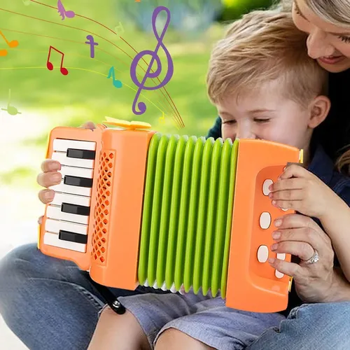 Spielzeug Akkordeon 10 Tasten 8 Bass Akkordeons für Kinder Musik instrument Lernspiel zeug Geschenke