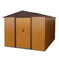 8x10 FT Outdoor Storage Shed UV Resistant Waterproof Garden Metal Shed With Floor Frame Lockable Door For Backyard Garden Patio Lawn