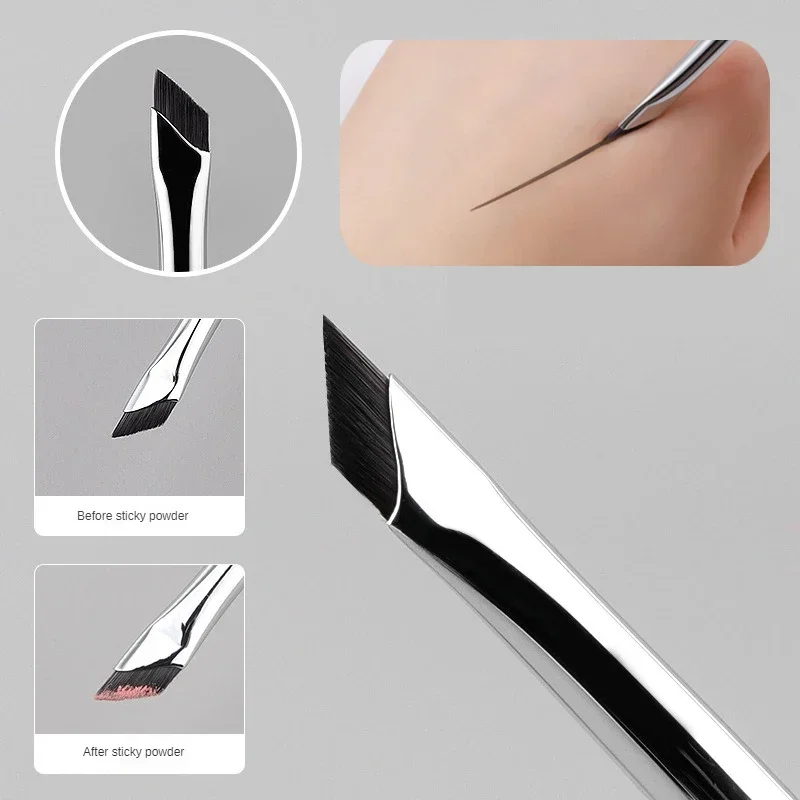 Upgrade Blade Eyeliner, ultradünn, feiner Winkel, flacher Augenbrauenpinsel unter den Augen, Make-up-Pinsel, präziser Detailpinsel Image