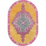 Timeless Collection Rug â€“ 4 X 6 Oval Yellow Flatweave Rug Perfect For Living Rooms Large Dining Rooms Open Floorplans
