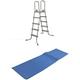 52 Inch Steelpool Safety Ladder W/ No Slip No Scratch 9X36-Inch Protective Vinyl Pool Ladder Mat