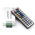 DEELLEEO Led Controller 24A DC 12-24V 24key IR Remote RGB Controller Aluminum Led Controller 3CH*8A For 5050 3528 2835 RGB Led Strip Light