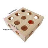 Interactive Cat Toy Puzzle Box Wooden Treat Maze Scratcher Peek Play Toy Box Fun Interactive Cat Toy Fun Hide and Seek Cat Agility Toys