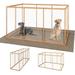 Cuoote Pet Playpen 31.2 inch Indoor Wooden Dog Pen 8 Panels Suitable for All Kinds of Small Animals of Pet Playpen