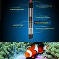 XEOVHV Aquarium Heater 25W/50W/100W Adjustable Submersible Heating Rod with Electronic Thermostat LED Indicator Light and Thermometer Sticker for Freshwater Marine Fish Tanks