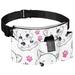 OWNTA Cute Cat Kitty Pink Claw Pattern Canvas Tool Purses with 210D Waterproof Lining 14.9x8.2in Size - Durable and Practical Belt Bag for Tools and More