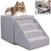 PetFusion Multi-Purpose Pet Stairs Foldaway Cat & Dog Steps. Ottoman & Dog Toy Basket & Storage Great Dog & Cat Window Perch (18x18x18â€�) Perfect Pet Steps for Couch Bed or Window. 1 Year Warr Grey