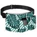 OWNTA Tropical Leaves Pattern Geometric Design Pattern Canvas Tool Purses with 210D Waterproof Lining 14.9x8.2in Size - Durable and Practical Belt Bag for Tools and More