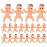 NUOLUX 20pcs Mini Baby Models Plastic Baby Toys Tiny Babies Decors Small Baby Models for Baby Shower Cake