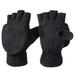 Huanledash Ice Fishing Gloves Windproof Elastic Wristband Fleece Winter Ice Fishing Convertible Fingerless Gloves Mittens for Cycling Running Photography