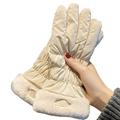 Opolski Cycling Gloves Sure Here s A Product Title for Listing 1 Pair Full Finger Gloves Waterproof Super Soft Fleece Lined Weather Winter Warm for Women White