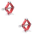 2 pcs Model Climbing Car Mini Lifting Jack Aluminium Alloy Simulation Jack for 1:10 1:8 RC Sense Decoration Parts Red