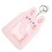 Plush Card Holder Bus Card Protective Case Cartoon Photo Sleeve with Keychain