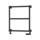 Stour Matt Anthracite Vertical Traditional Towel Rail 690mm h x 500mm w, Electric Only - Thermostatic - Eastbrook