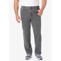 Men's Big & Tall Liberty Blues™ Relaxed-Fit Side Elastic 5-Pocket Jeans by Liberty Blues in Grey Wash (Size 48 40)