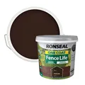 Ronseal One Coat Fence Life Dark Oak Matt Exterior Wood Paint, 5L