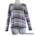 Anthropologie Tops | Anthropologie Postage Stamp Striped Multi-Color Long Sleeve Top Size Small | Color: Blue/Gray | Size: S