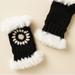 Anthropologie Accessories | Anthropologie Crochet Fingerless Gloves New Without Tags | Color: Black | Size: Os