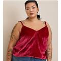 Torrid Tops | New Torrid Sophie Red Velvet Swing Cami Top Womens Size 2x Adjustable Straps Nwt | Color: Red | Size: 2x