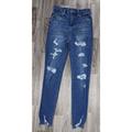 American Eagle Outfitters Jeans | American Eagle Women Size 0 Reg High Rise Distressed Skinny Curvy Dream Jeggings | Color: Blue | Size: 0