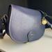 Dooney & Bourke Bags | Dooney And Bourke P30 Awl Leather Navy Blue Saddle Crossbody Bag | Color: Blue | Size: Os
