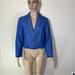 Anthropologie Jackets & Coats | Anthropologie A Blue Frayed Hem Cropped Cotton Blazer Jacket Nwt 8 | Color: Blue | Size: 8