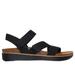 Skechers Women's Lifted Comfort Sandals | Size 10.0 | Black | Synthetic/Textile | Vegan