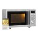 Exquisit UMW 800 G-3 Inox Microwave / 800 Watt / Grill 1000 Watt / Base Microwave / 20 L / Stainless Steel / Inoxlook