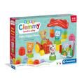 Clementoni - 17884 - Soft Clemmy - Baby Happy Farm - Bauset für die erste Kindheit, weiche Clemmy-Steine, Blöcke für Kinder 6 Monate, sensorisches Spiel, waschbar, Made in Italy