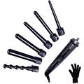 6-in-1 Curling Iron Professional Curling Wand Set Instant Heat Up Hair Curler 6 Interchangeable Ceramic Barrels Optimal Choice