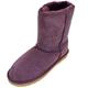 SNUGRUGS Ladies Genuine Sheepskin Mid Calf Short Boot Purple - 7 UK