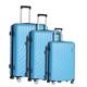 Crunch Crate 3 Piece Luggage Sets Expandable Lightweight Durable Suitcase Sets,Hard Shell Travel Luggage Set with TSA Lock Double Spinner Wheels 20''/26''/30'', Light Blue, Hardside Expandable Luggage