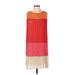 Joe Fresh Casual Dress - Shift: Red Color Block Dresses - Women's Size Small
