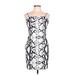 Shein Casual Dress - Mini Square Sleeveless: Silver Snake Print Dresses - Women's Size Large