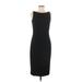 Alex Evenings Casual Dress - Midi: Black Solid Dresses - Women's Size 6