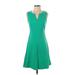 The Limited Cocktail Dress - A-Line: Green Solid Dresses - Women's Size X-Small