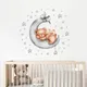 Stickers muraux pour chambre de bébé ours en peluche dormant sur la lune autocollants muraux pour
