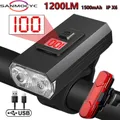 lampe velo Lumière de vélo T6 LED 1200 Lumen lampe lanterne Rechargeable USB feu avant de vélo de