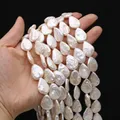 Perles baroques naturelles en forme de gouttelette perles blanches collier de bricolage boucle
