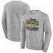 Men's Fanatics Branded Steel Michigan Wolverines College Football Playoff 2023 National Champions Hometown Crewneck Pullover Sweatshirt