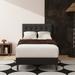 Winston Porter Milissa Standard Bed Upholstered/Metal in Black | 41.34 H x 38.98 W x 75.98 D in | Wayfair E57FD03781BE488C9F9E78A489FCEB0E