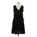 H&M Casual Dress - High/Low: Black Solid Dresses - Women's Size 6