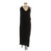 Zara Casual Dress - Midi V Neck Sleeveless: Black Print Dresses - Women's Size Medium