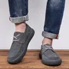 Marke Atmungsaktive Lace Up Grau Herren Schuhe Casual Sommer Mode Männer Wildleder Loafers Mokassin Homme Lofer Schuhe Mann