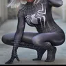 Frau Mädchen Schwarz Raimi Spiderman Cosplay Kostüm Venom Symbiote Anzug Zentai Body Erwachsene