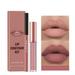 Pjtewawe Makeup 1+1 Mattes Liquid Lipstick Lipliner Set One Steps Lip Makeup Set Pigment Velvet Bare Lip Dyeing Non Stick Cup Waterproof Long Lasting Lip Color Makeup Gift Set Lip Glosses