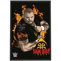 WWE Bam Bam Bigelow Flames Poster – gerahmt A3